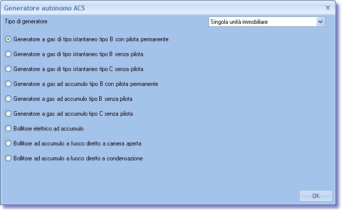 ACS singola unità immob.