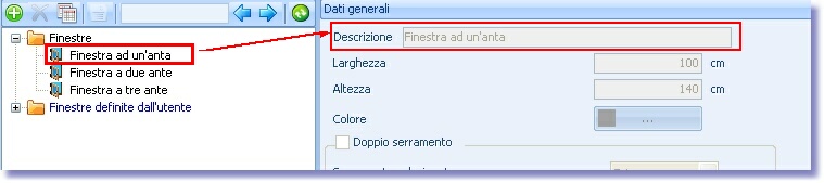 Definizione finestra disattivato